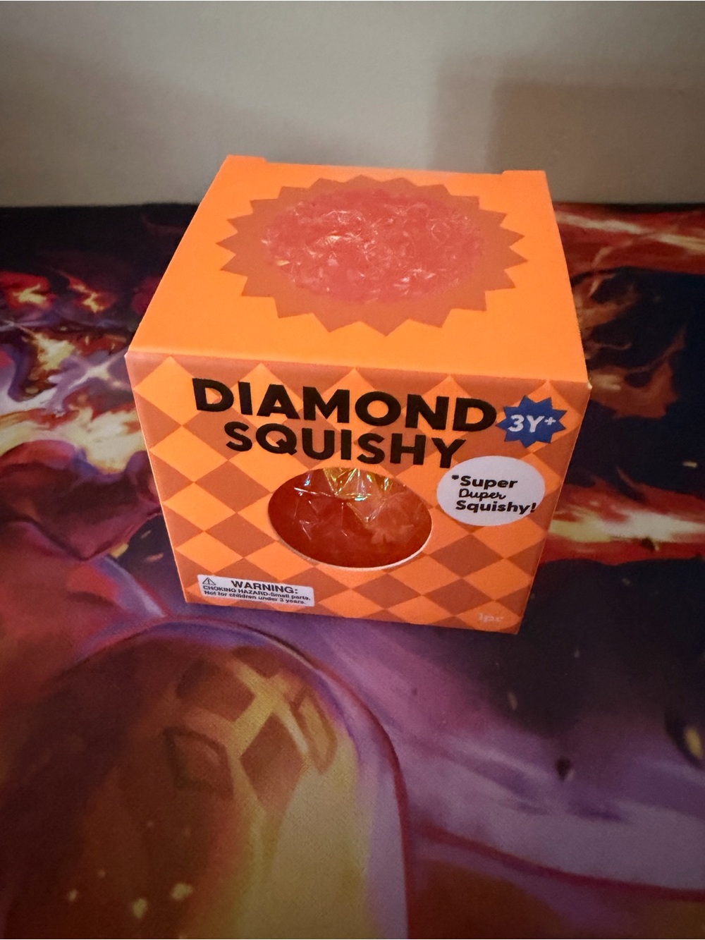 Diamond Squishy Orange Box with Pink Squishy